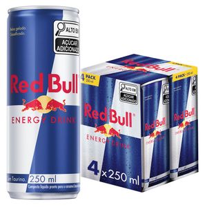 Energético Red Bull Energy Drink 250ml Combo com 4 Unidades