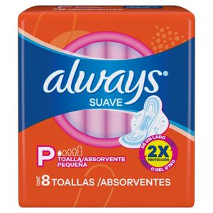 Absorvente com Abas Suave Always Pequeno Pacote 8 Unidades