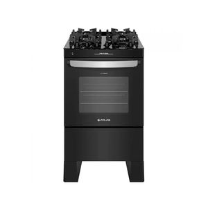 Fogão 4 bocas Agile Up Preto com Mesa de Vidro