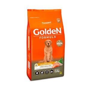 Ração Golden Fórmula para Cães Adultos Sabor Salmão e Arroz 15kg