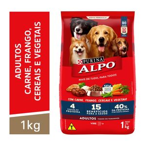 RRação ALPO Cães Adultos Carne, Frango, Cereais e Vegetais 1kg