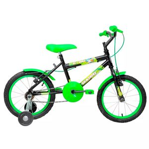 Bicicleta Infantil C-16 Aro 16 V-Brake Cairu Preto/Verde