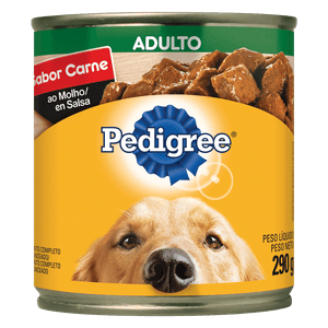 Alimento para Cães Adultos Carne ao Molho Pedigree Lata 290g