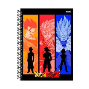 Caderno Universitário Espiral São Domingos Dragon Ball Z Capa Dura 10 Matérias 160 Folhas Estampas Sortidas