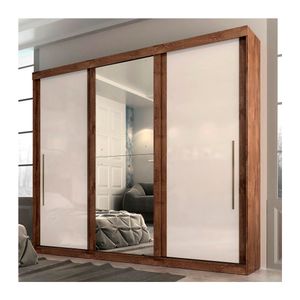 Guarda Roupa 3 Portas Ravena Café/Off White