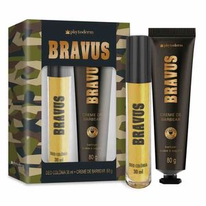 Kit Bravus Mini Deo Colônia 30ml + Creme Barbear 80G Phytoderm