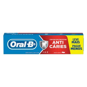 Creme Dental Menta Suave Oral-B 1-2-3 Caixa 150g Leve Mais Pague Menos