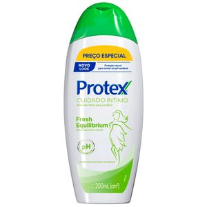 Sabonete Íntimo Líquido Protex Cuidado Íntimo Fresh Equilibrium 200ml Embalagem Promocional Leve 200ml Pague 150ml