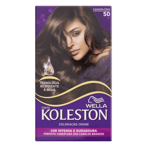 Kit Coloração Creme 50 Castanho Claro Wella Koleston