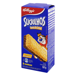 Pack Barra de Cereal Cobertura Chocolate Kellogg's Sucrilhos Caixa 3 Unidades