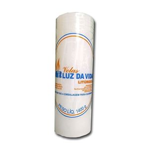 Vela Litúrgica Luz da Vida Branca 90mm 1400g