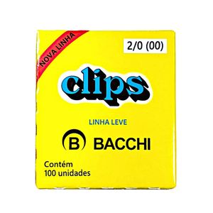 Clips para Papeis Linha Leve Nº 2/0 Bacchi