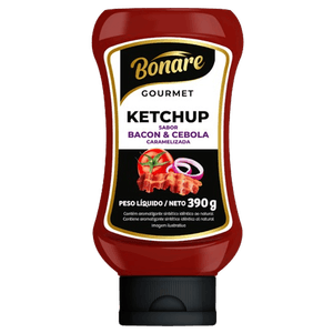 Ketchup Bonare Bacon e Cebola Gourmet Top Down 390g