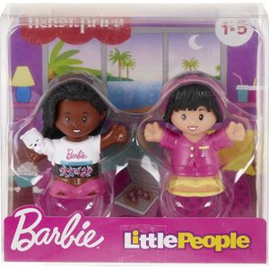 Little People 2 Bonecas Com Pijama E Gatinho Barbie Hgp68