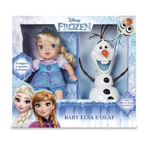 Boneca Bebe Elsa E Olaf Frozen Disney 6429 Mimo