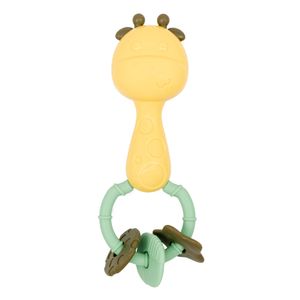 Brinquedo Bebê Chocalho Mordedor Girafa Amarelo - Pimpolho