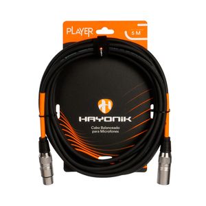 Cabo P/ Microfone Hayonik Player XLR/XLR 5 Metros - CB0531