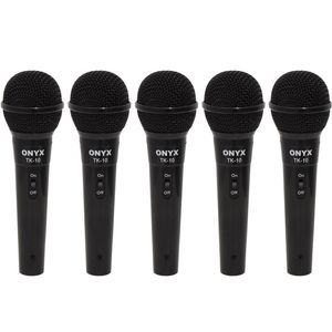 Kit 5 Microfones Dinâmicos com Fio TK 10 Onyx