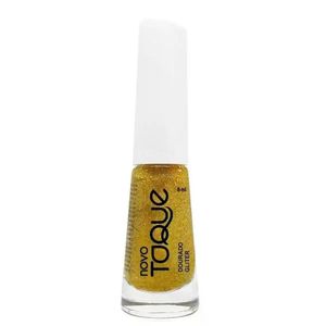 Esmalte Glitter Dourado Novo Toque 8Ml