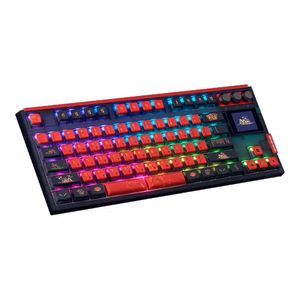 TECLADO GAMER MECANICO SKYLOONG GK87 PRO GIFT JIUWEI, SWITCH KTT SILVER, 3 MODOS, RGB, HOT SWAP, 4000MAH
