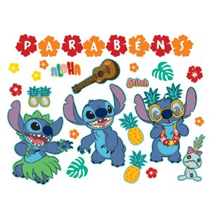 Kit Painéis Stitch Decoração Festa Temática Havaiana