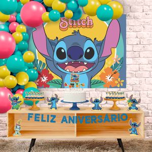 Decoração de Aniversário Stitch Kit Festa Completo 39 Itens