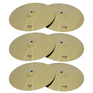 Kit 3 Pares de Pratos Splash para Bateria 12" Liga de Aço New York