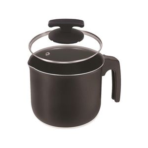 Leiteira Fortaleza com Tampa de Vidro Black Ø 14CM