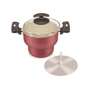 Cuscuzeiro com Tampa de Vidro Fortaleza Artistic Ø 18CM