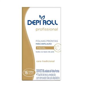 Folha Depilatória Facial Tradicional 8 Pares Depiroll
