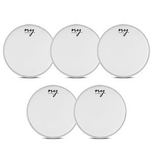 Kit 5 Peles Porosas para Bateria 10" Branca New York