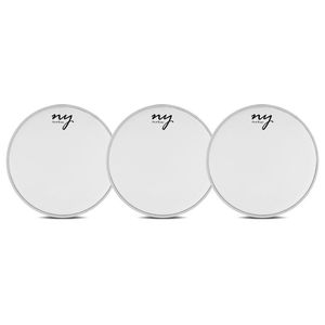 Kit 3 Peles Porosas para Bateria 12" Branca New York