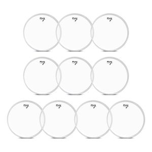 Kit 10 Peles Clear Transparentes para Bateria 10" New York