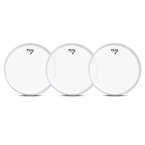 Kit 3 Peles Leitosas Translucidas para Bateria 16" New York
