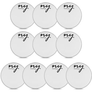 Kit 10 Peles Porosas para Bateria 22" Branca New York