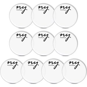 Kit 10 Peles Clear Transparentes para Bateria 22" New York