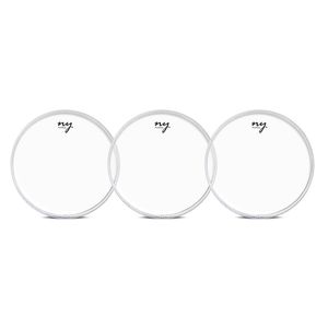 Kit 3 Peles Clear Transparentes para Bateria 10" New York