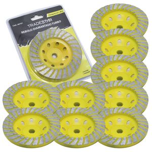 Kit 100 Disco Rebolo Diamantado Turbo Desbaste 115MM - M14