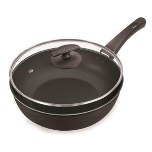 Frigideira Fortaleza Wok Black com Tampa de Vidro 24"