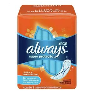 Absorvente S/Abas 8 Unidades Seca Always