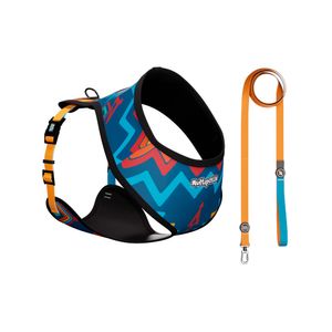 Conjunto Peitoral Multipatas Modelo Maxx e Guia Premium P Kilim