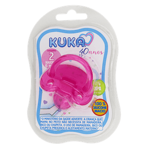 Chupeta Rosa Silicone Soft Kuka nº 2