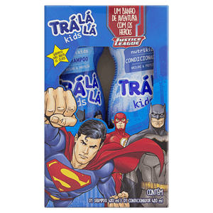 Kit Shampoo e Condicionador Justice League Trá Lá Lá Kids Nutrikids 480ml Cada