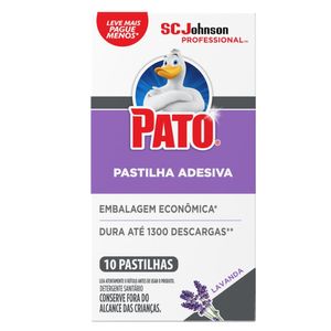 Desodorizador Sanitário Pato Pastilha Adesiva Lavanda 10UN