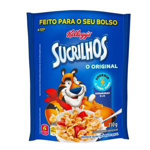 Cereal Matinal Original Flocos de Milho com Açúcar Kellogg's Sucrilhos Pacote 110g