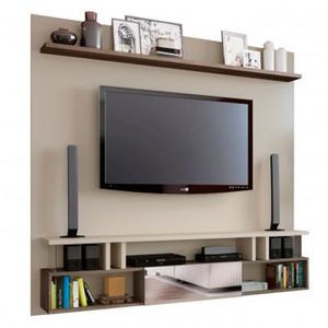 Painel para TV até 70 Polegadas 1 Porta New York Atualle Móveis Canelato Rústico/Natura Off White