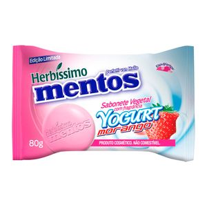 Sabonete Barra Herbíssimo Vegetal Mentos Yogurt Morango Flow 80g