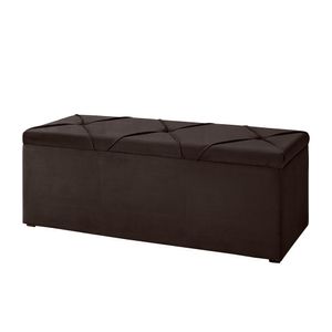 Calçadeira Baú Georgia Chocolate JS Móveis 140cm