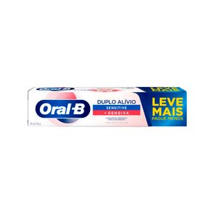 Creme Dental Oral-B Duplo Alívio Sensitive + Gengiva Caixa 140g Leve Mais Pague Menos