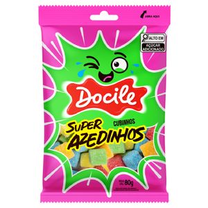 Bala Docile Super Azedinhos Cubinhos 80g